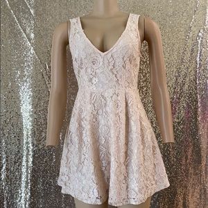 rose mini dress w/ a low back